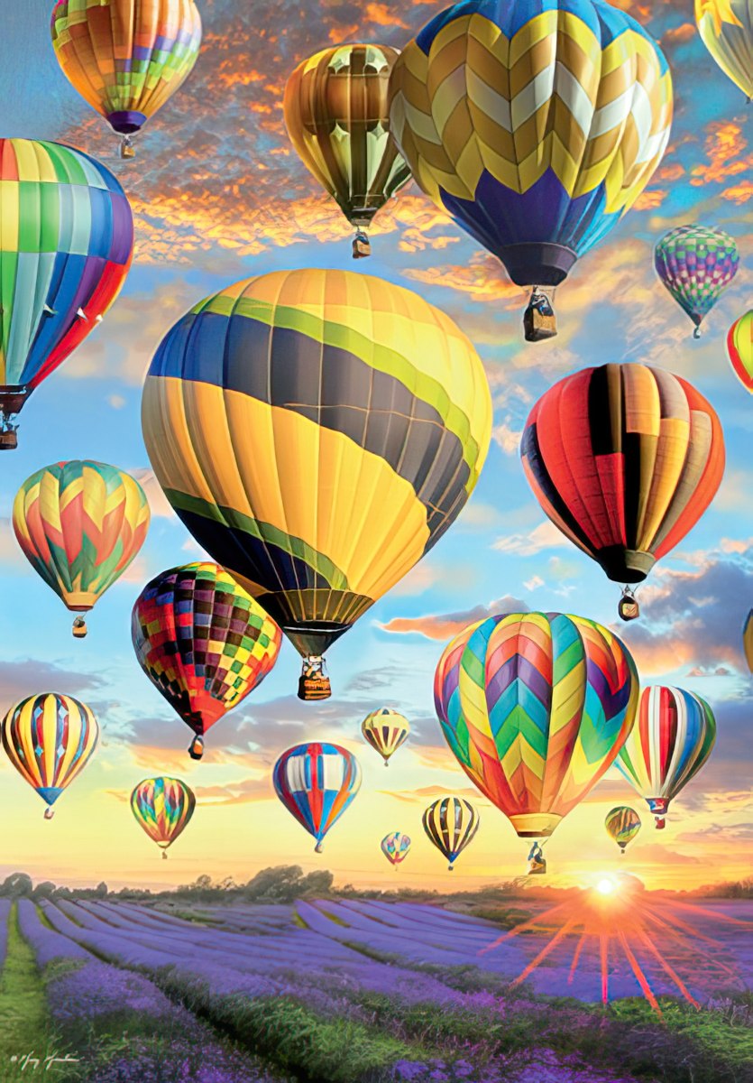 Hot Air Balloons at Sunrise Premium Father's Day Card