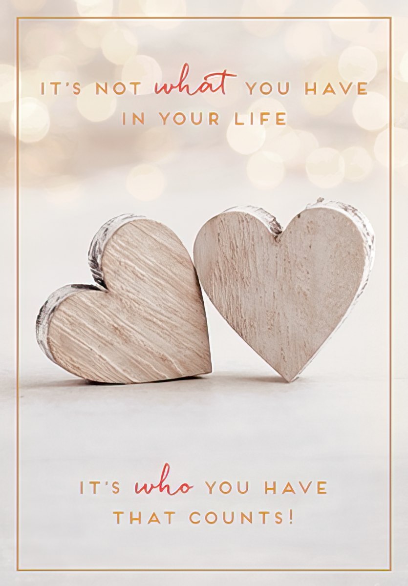 Wooden Hearts Valentine's Day Card