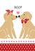 Pair of Dogs Nose to Nose Valentine's Day Card