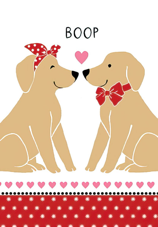 Pair of Dogs Nose to Nose Valentine's Day Card