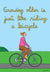 Person Riding a Bicycle Birthday Card