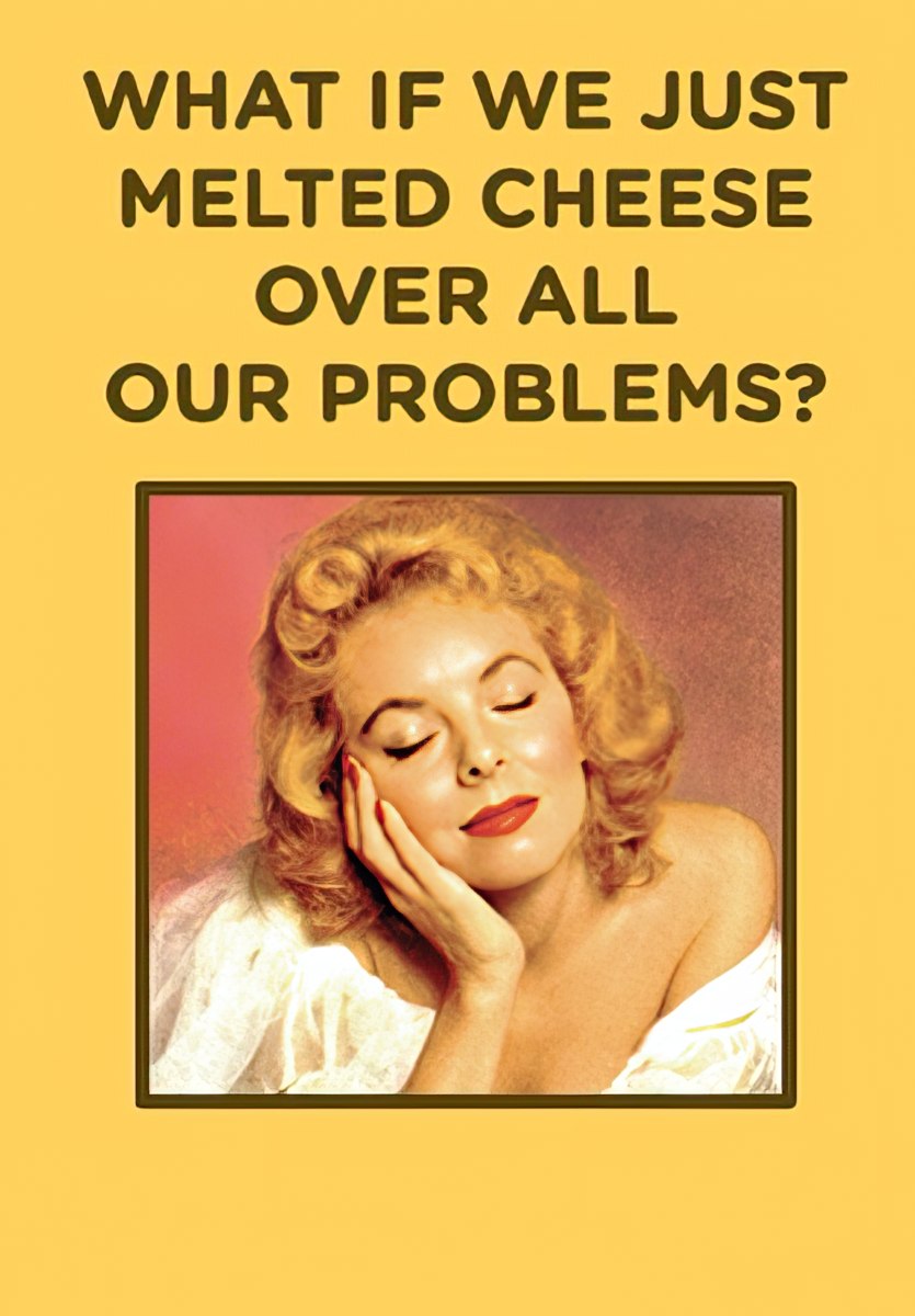 Vintage Blonde with Hand on Cheek Encouragement Card