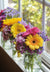 Flower Vases on Window Sill Birthday Card