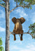 Elephant Sitting on a Tree Branch Miss You Card