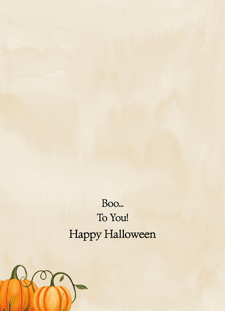 Boo To You Ghosts in Pumpkin Patch Halloween Card | Leanin' Tree