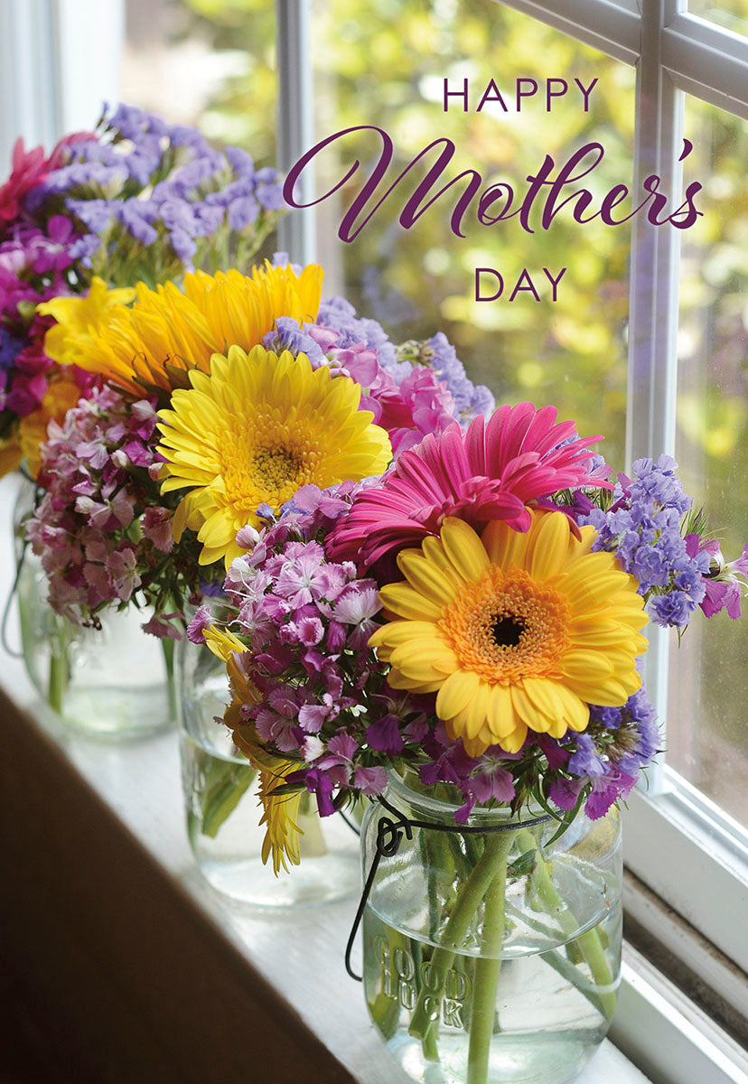 Colorful Flower Bouquet Mother's Day Card