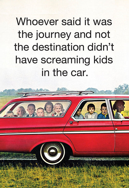 Screaming Kids in the Car Mother's Day Card