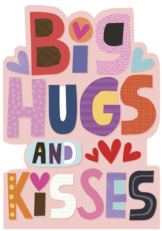 Big Hugs and Kisses Valentine's Day Card