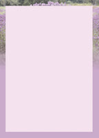 Soft lavender purple background with a subtle floral field fade, ideal for personal messages on a lighthearted card.