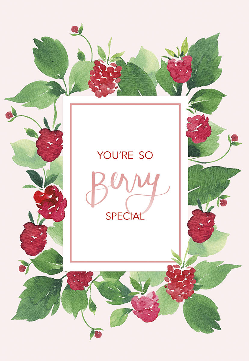 "Sending you Sunshine" greeting card featuring a watercolor bouquet of lemons and blue flowers tied with a ribbon.