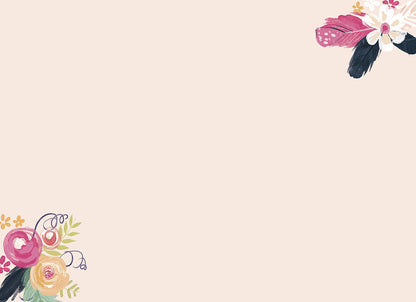 Inside of the "BLAME it on my WILD SOUL" card, with floral accents in corners and blank space.