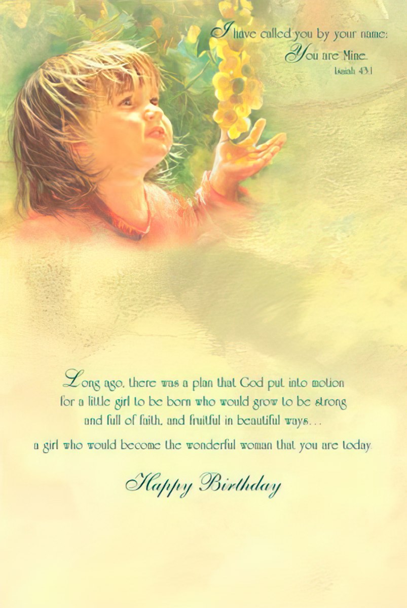 Inside of child with grapes card, conveying a heartfelt "Happy Birthday" message.