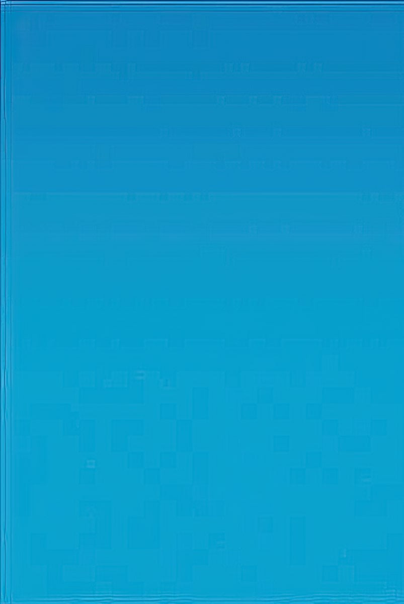 Solid medium blue background, likely the inside or back of a greeting card.