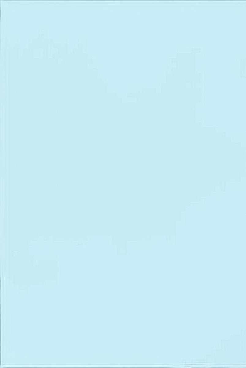 Solid light blue background, likely the inside or back of a greeting card.