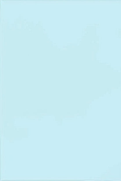 Solid light blue background, likely the inside or back of a greeting card.