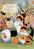 Three gnomes dressed for Halloween Greeting Card