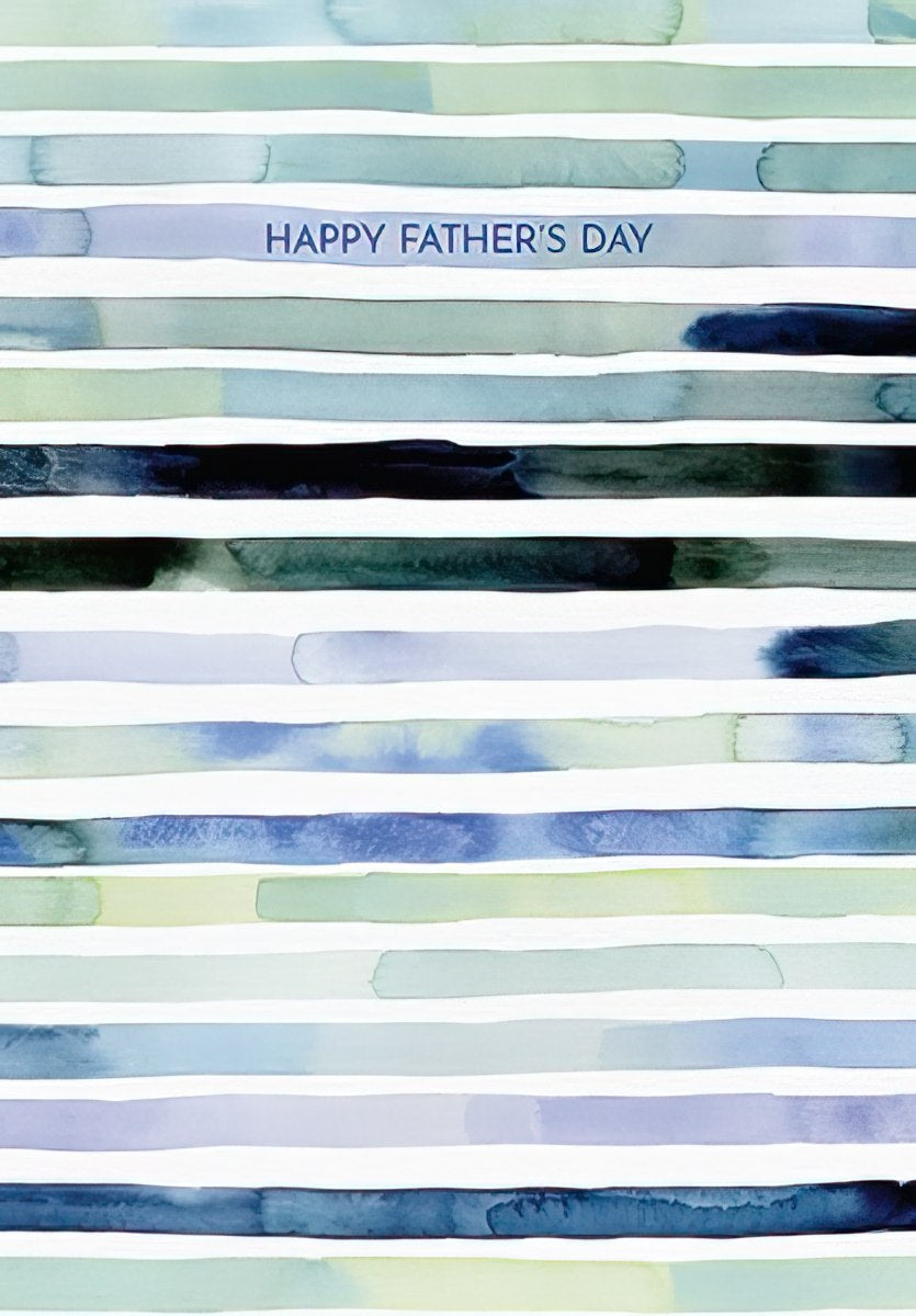 Watercolor Blue Lines Father's Day Cards