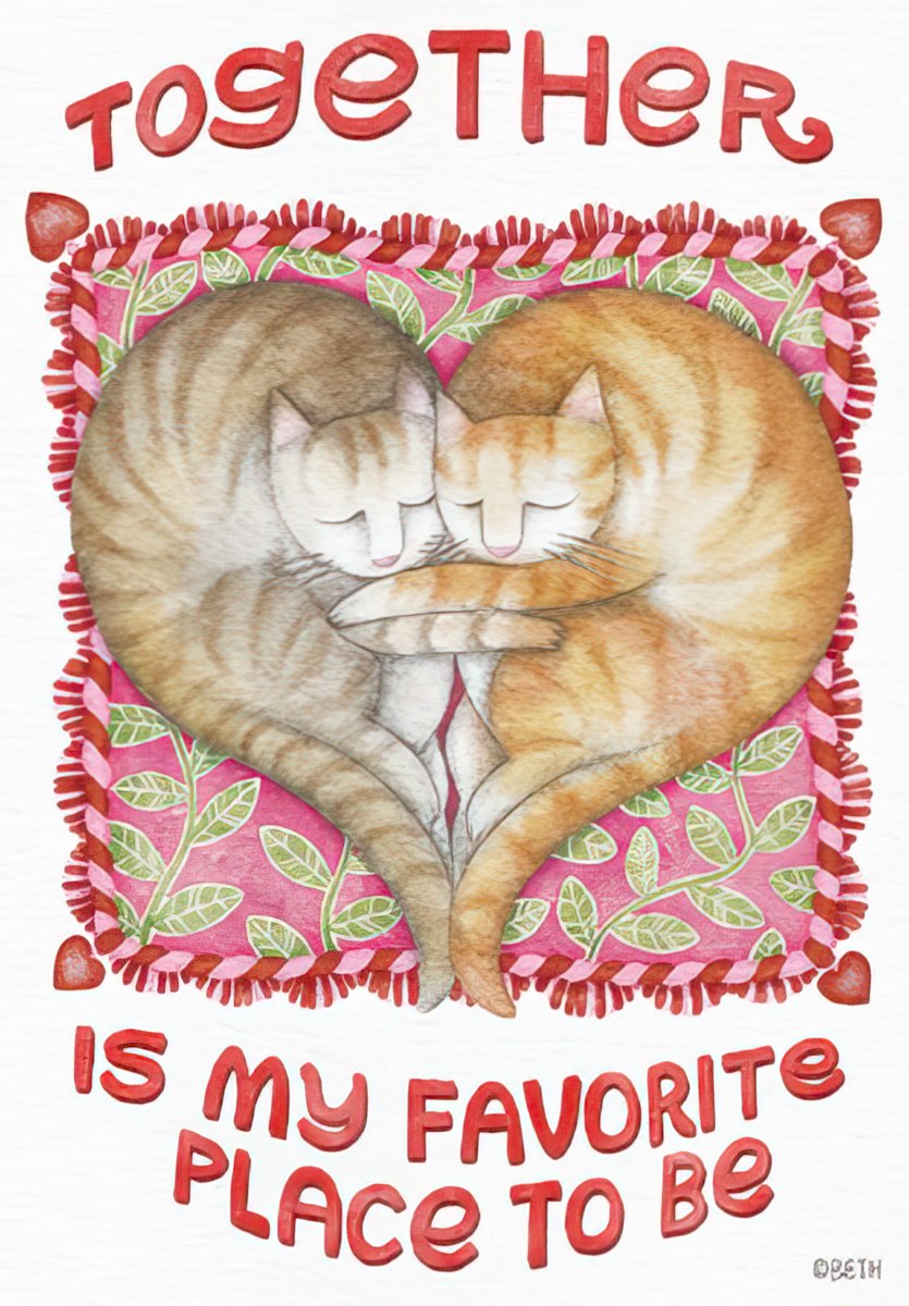 猫Love Feline My Love | Romantic Valentine's Day Greeting Card – Leanin' Tree