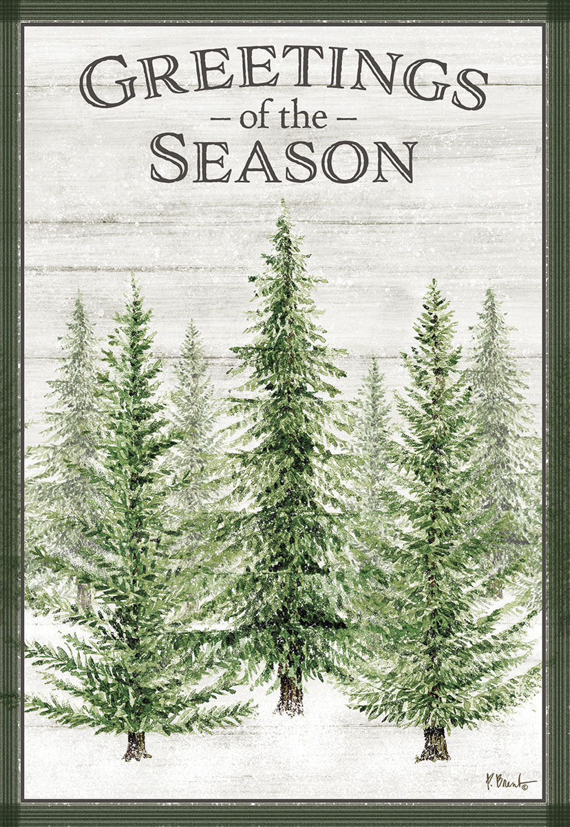 Greetings of the Season Trees Christmas Card