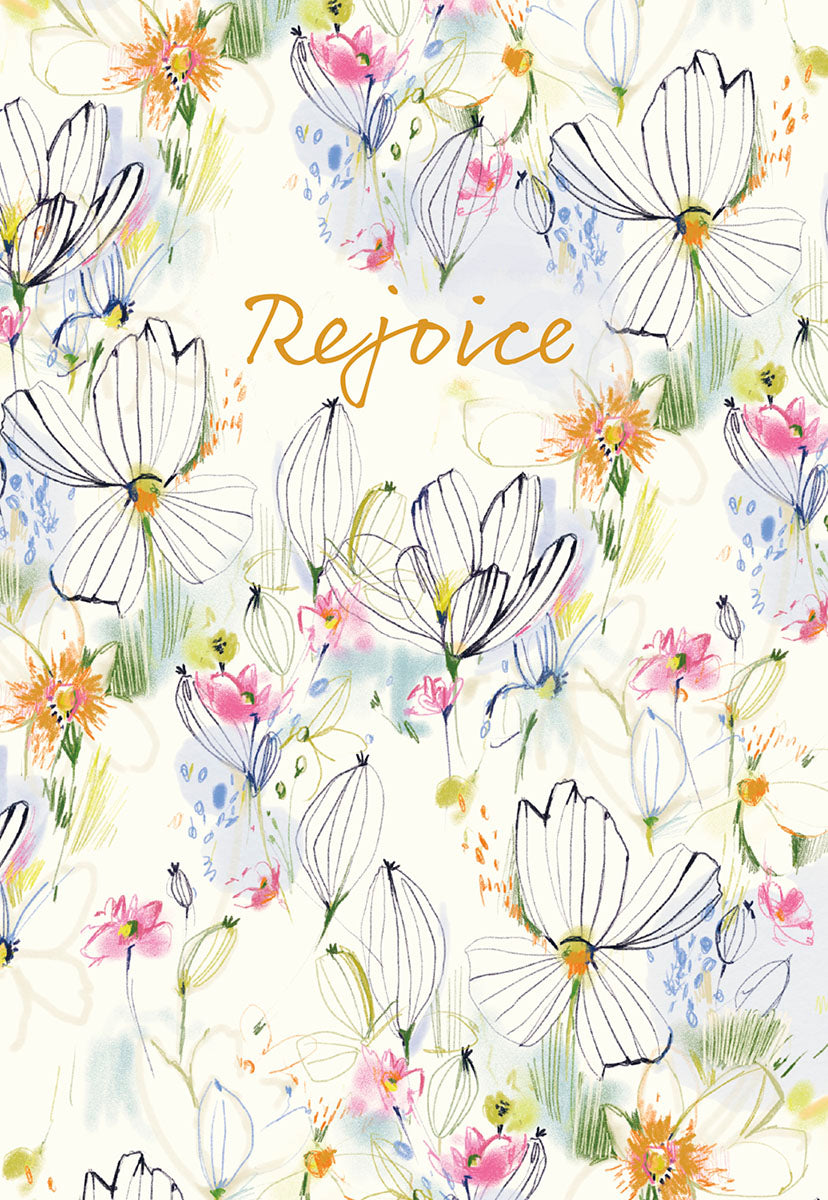 Rejoice Floral Easter Card Leanin' Tree