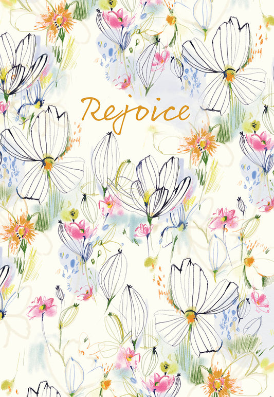 Rejoice Floral Easter Card