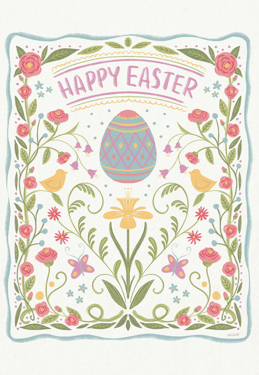 Floral Happy Easter Card