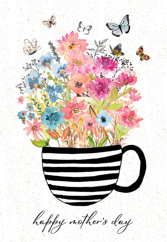 Teacup Flowers Mother's Day Card