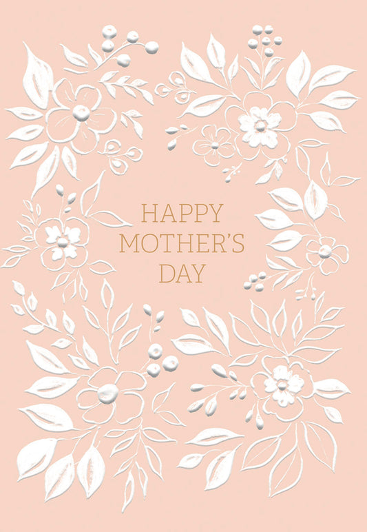 White Floral Mother's Day Card