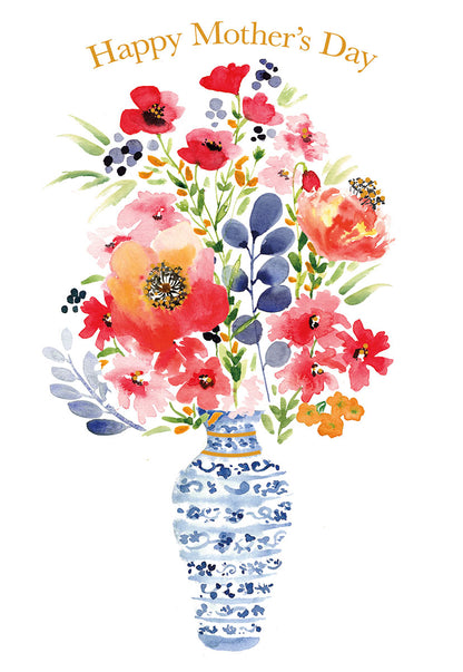 Flowers in Vase Mother's Day Card