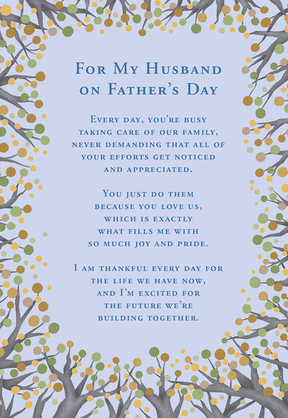 For My Husband Trees Father's Day Card