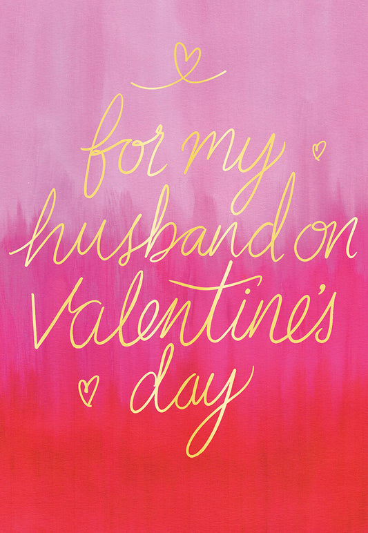 For My Husband Ombre Valentine's Day Card