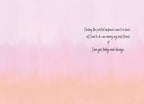 Inside of a romantic Valentine's Day card for a husband, displaying elegant script that reads 'Finding the perfect husband wasn't so hard... all I had to do was marry my best Friend. Love you today and always.' on a soft pink and peach gradient background.