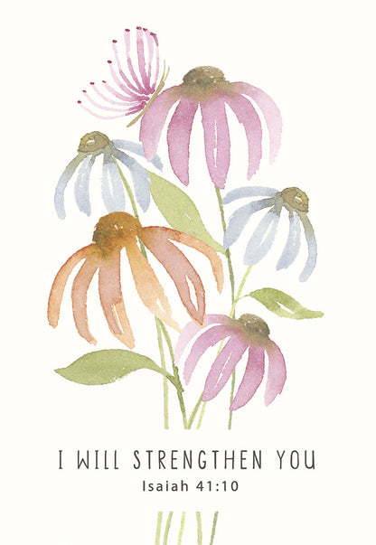 Strengthen You Isaiah 41:10 Daisies Encouragement Card