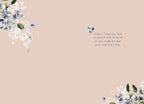 Open Mother's Day card interior showing a heartfelt message 'Today, I hope you feel as special and as loved as you make me feel each and every day.' surrounded by subtle floral accents on a blush background.