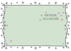 Inside of a funny greeting card with a light green background, pink flower accents, and the punny message 'SPANX FOR BEING SUCH A GOOD FRIEND.' Blank space for a personalized message.
