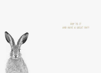 Drawing Of A Rabbit Birthday Card