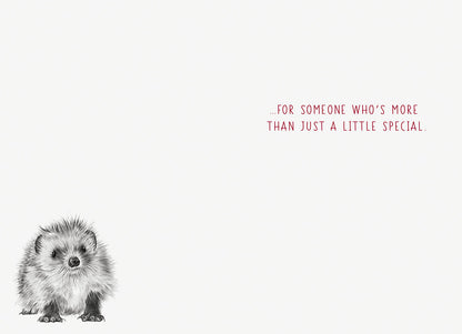Hedgehog With Heart Friendship/Care & Concern Card