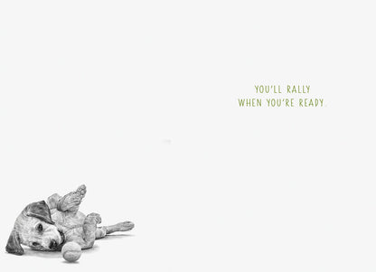 Lab With Tennis Ball Encouragement Inspiring Words Card