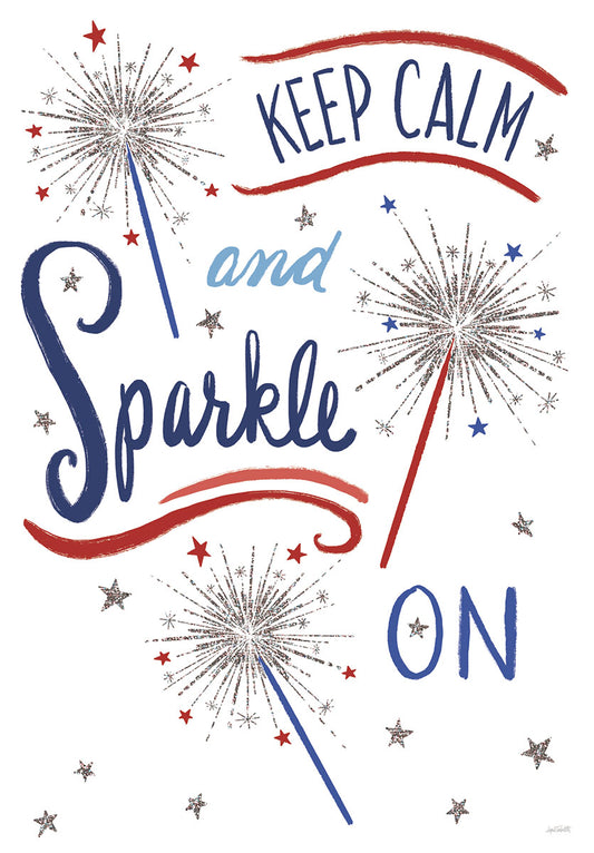 Keep Calm and Sparkle On America 250 Encouragement Inspiring Words Card