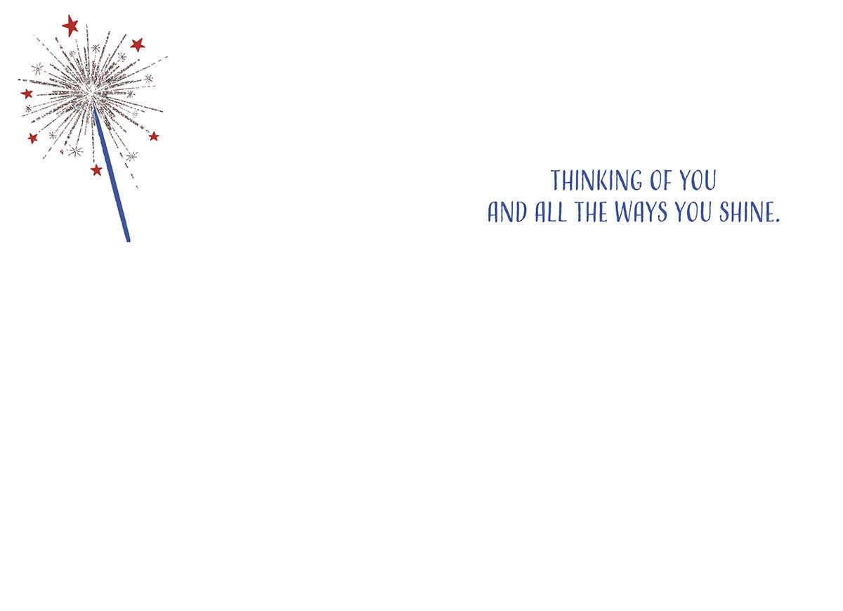 Keep Calm and Sparkle On America 250 Encouragement Inspiring Words Card