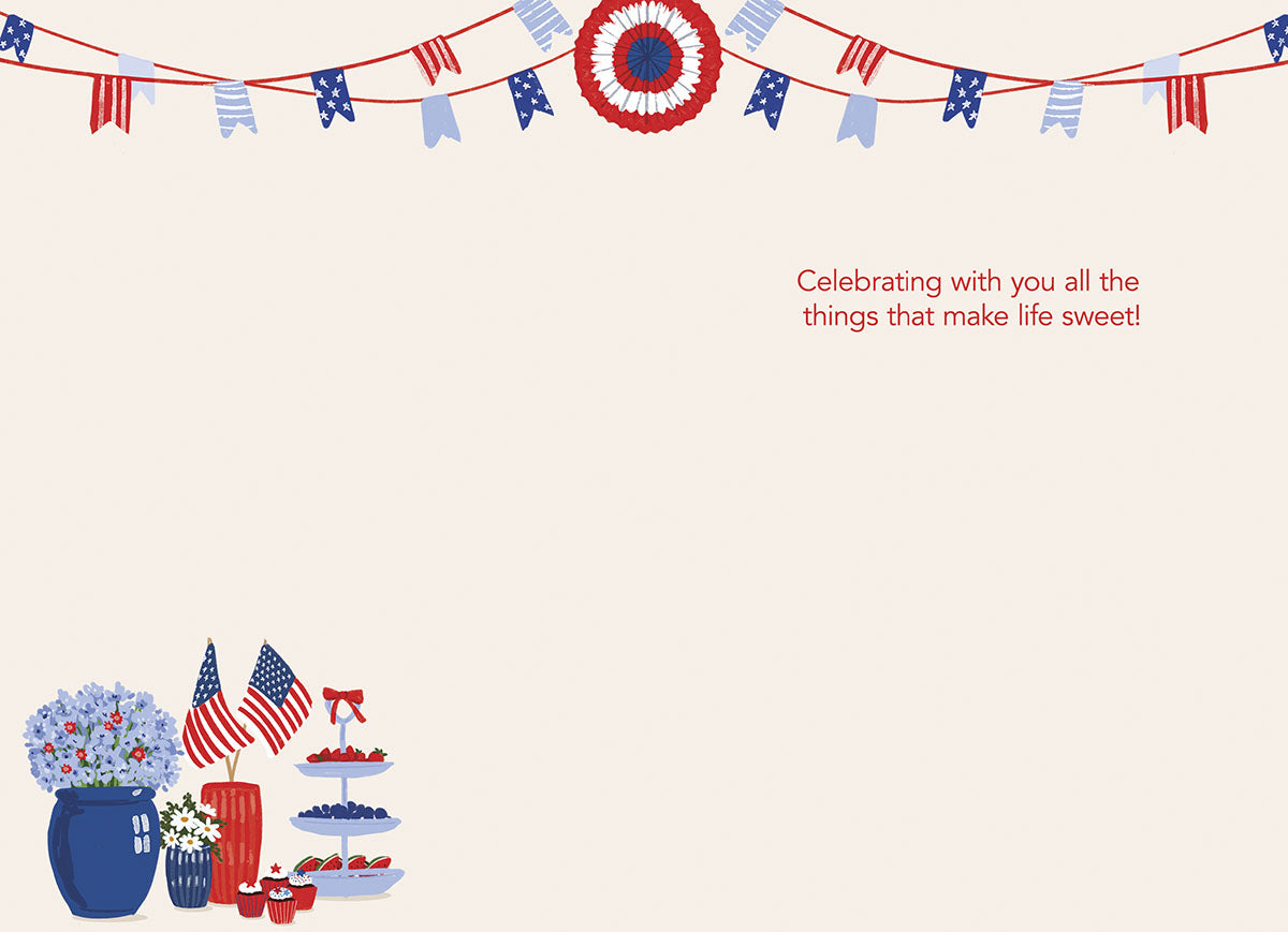 Celebrating With You All The Things That Make Life Sweet America 250 Friendship/Care & Concern Card