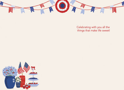 Celebrating With You All The Things That Make Life Sweet America 250 Friendship/Care & Concern Card