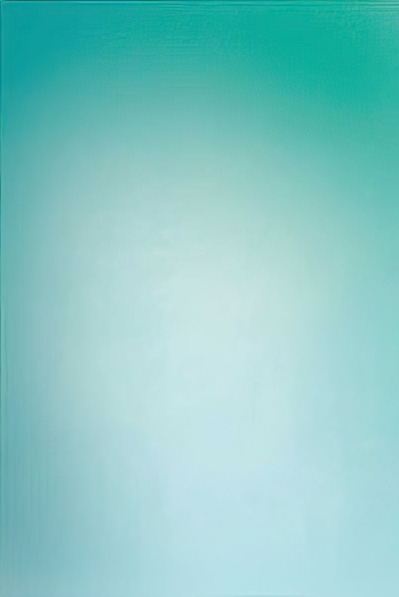 Solid light blue-green background of a blank greeting card inside.