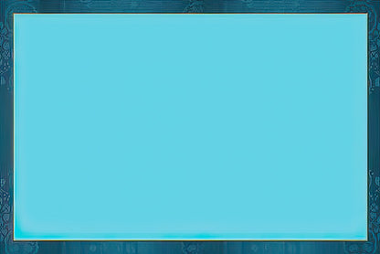 Light blue blank interior of a greeting card with a dark blue decorative frame along the edges.