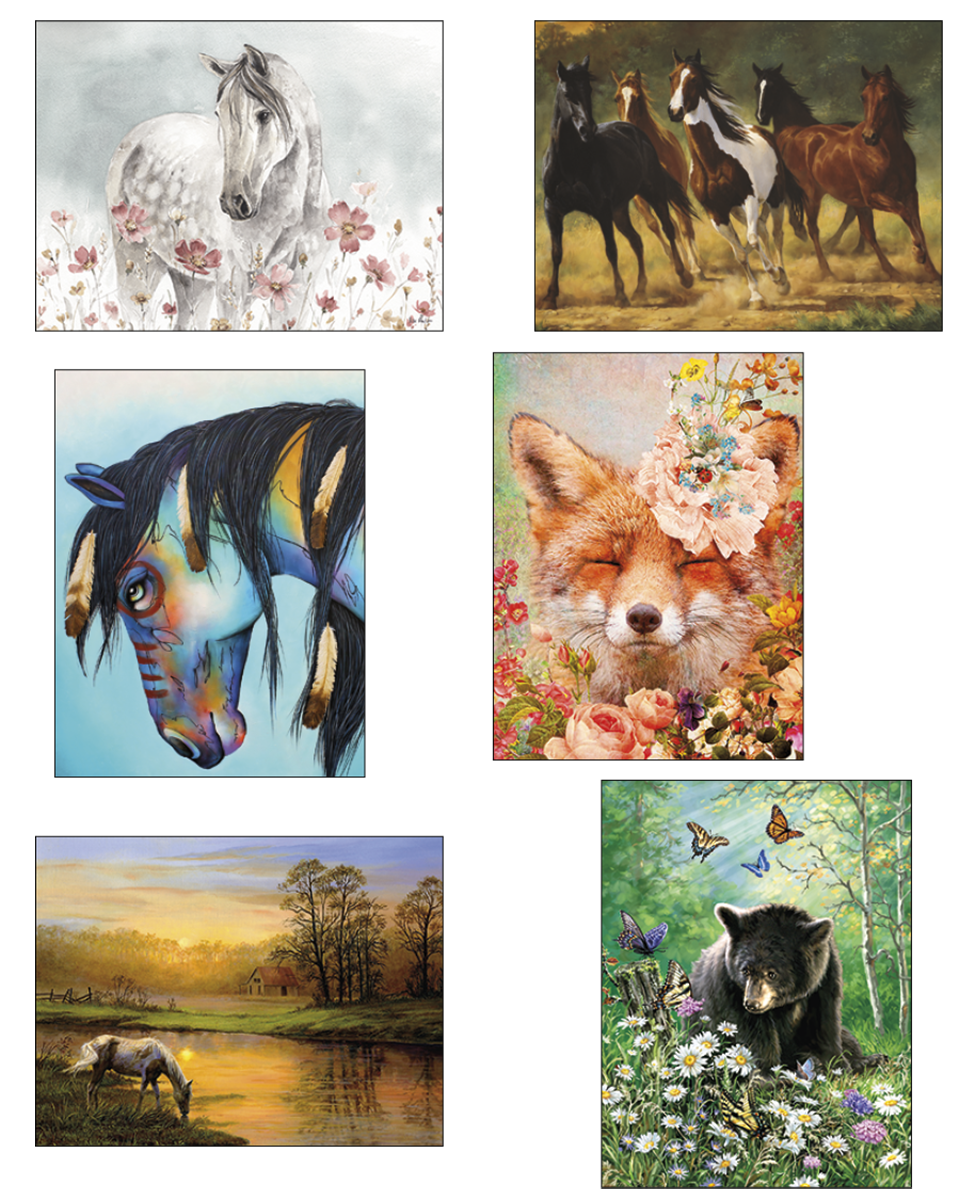 Horses and Wildlife Blank Note Card Assortment