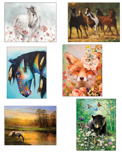 Horses and Wildlife Blank Note Card Assortment