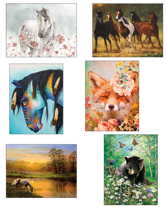 Horses and Wildlife Blank Note Card Assortment