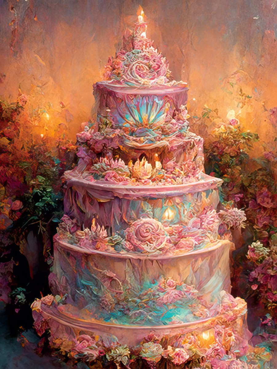 Extravagant Birthday Cake Card