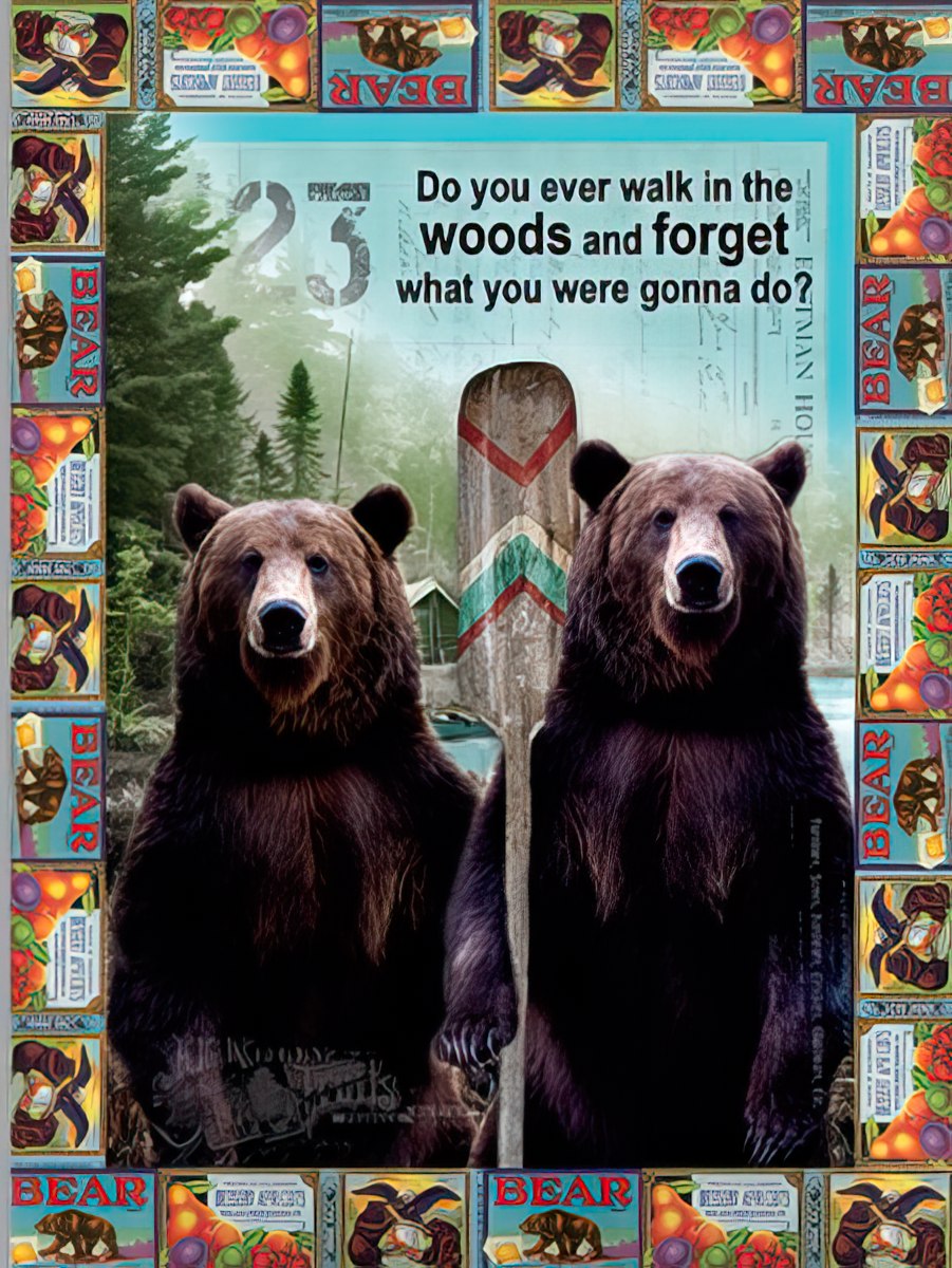 Pair of Bears with Oar Birthday Card