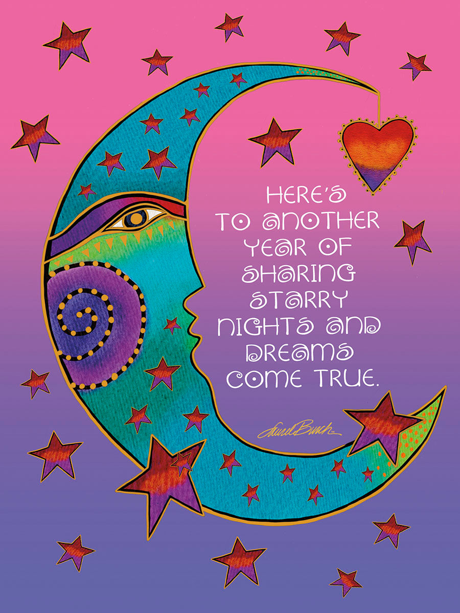 Starry Nights and Dream Moon Anniversary Card